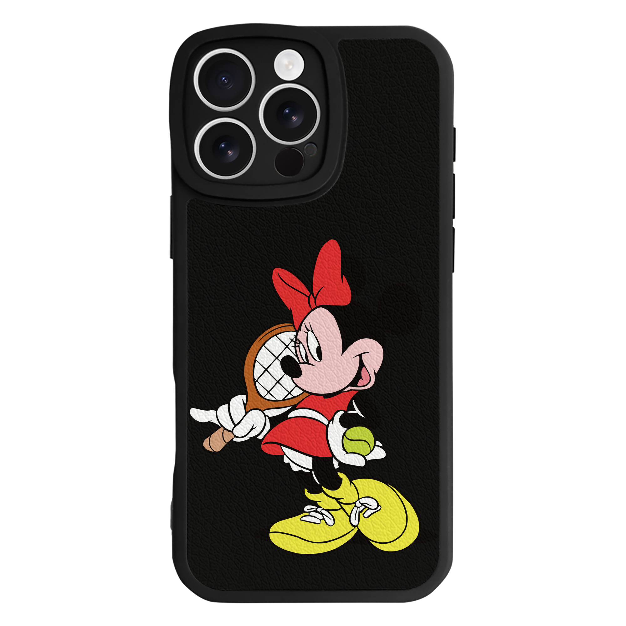 （画像用） ミッキーマウス Mickey Mouse 【iPhone 16シリーズ対応】シリコンスマホケース（レザー調） 材質：シリコン